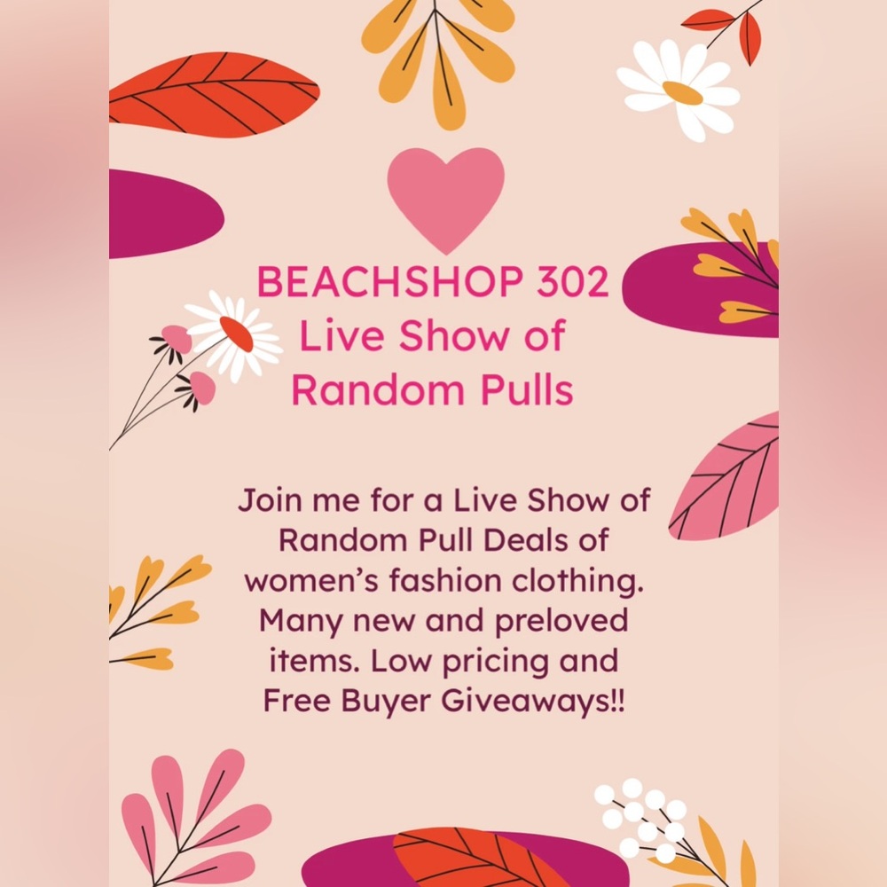 LIVE SHOW - Random Pull DEALS Womenβs fashion New & Preloved items.